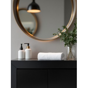 Toptan Lüks 20/2 Ring Beyaz Traş Havlusu 30x50 cm (75 gr)